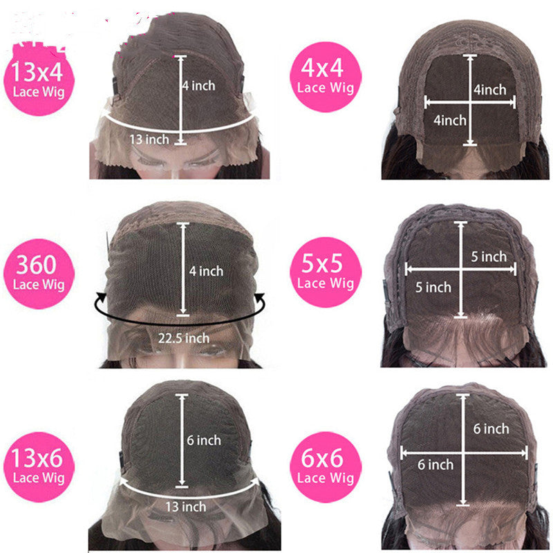 13X4, Tshaped head cover 150 Red Deep Wave 100% Human Hair Wig Real Headgear