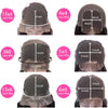 13X4, Tshaped head cover 150 Red Deep Wave 100% Human Hair Wig Real Headgear