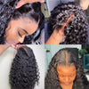 T-type front lace  Human Hair With Small Curly Hair And Long Hair Sets