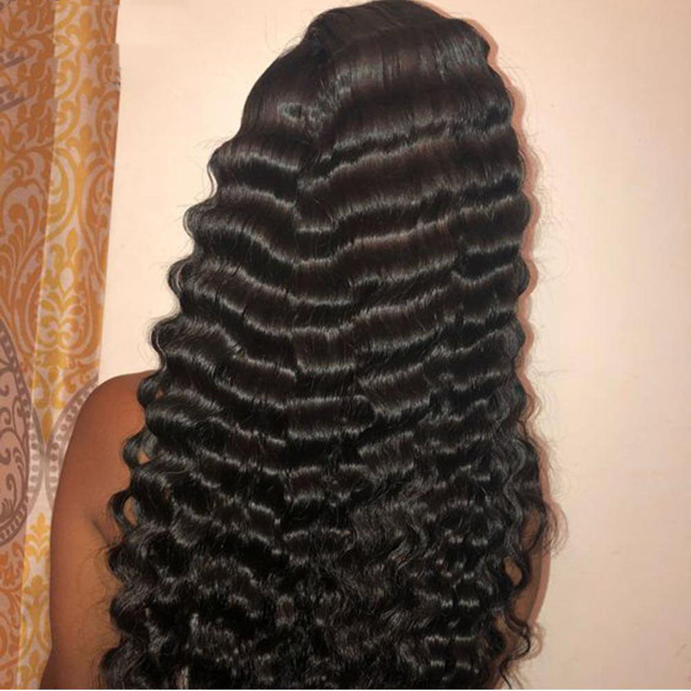 13X4 Human Hair Deep Wave Lace Frontal Wigs 13 4 Front Wigs