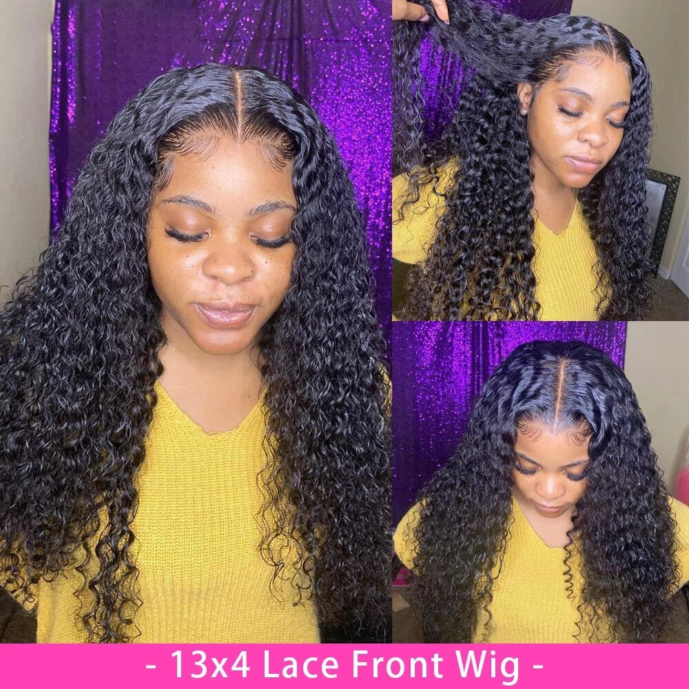 13X4, 13X6 Curly Human Hair Wig Lace Human Hair Products