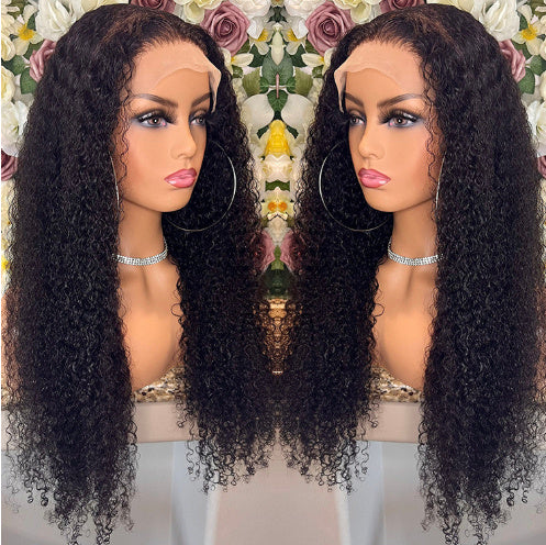 13X6 Brazilian Kinky Curly Lace Front Human Hair Wigs