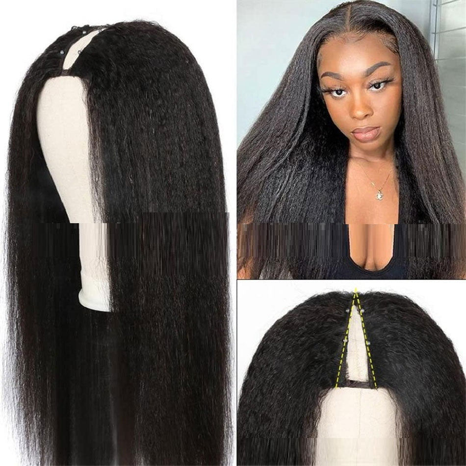 13X4 Lace Free Mechanism Yaki Straight Pure Human Wig