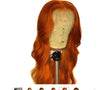 13X4 European And American Dark Orange Wig Hair Set Smooth Hair