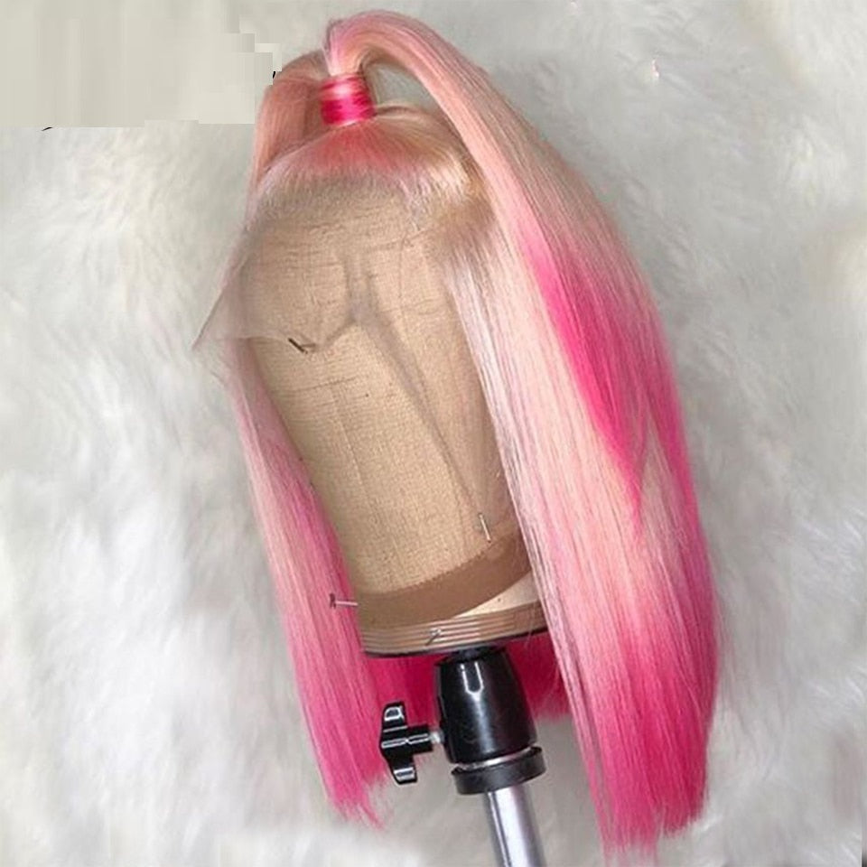13X4 Gradient Front Lace Semi-machine-made High-quality 100% Human Hair