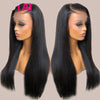12A 13X6 Wig 150% 12A 13X4 Wig 180% 360, Real Human Hair Lace Wig Set Straight Hair Black Medium Length