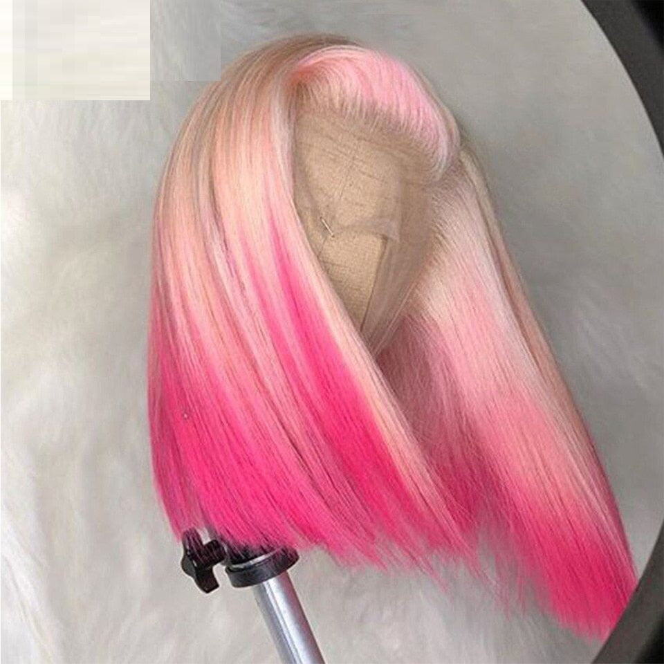 13X4 Gradient Front Lace Semi-machine-made High-quality 100% Human Hair