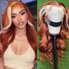 13X4 Human Hair Wig Head Cover Highlights 613